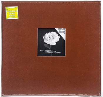 Pioneer 12 Inch by 12 Inch Snapload Sewn Leatherette Frame Cover Memory Book, Brown