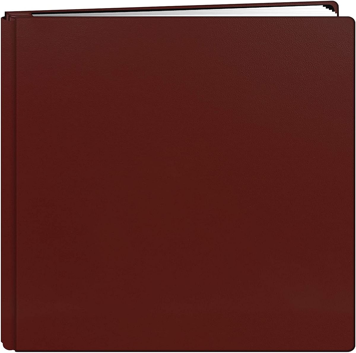 Pioneer 12 Inch by 12 Inch Postbound Leather Family Treasures Memory Book, Red