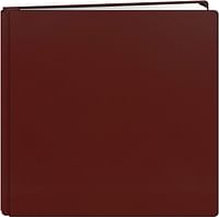 Pioneer 12 Inch by 12 Inch Postbound Leather Family Treasures Memory Book, Red