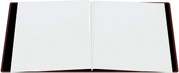 Pioneer 12 Inch by 12 Inch Postbound Leather Family Treasures Memory Book, Red