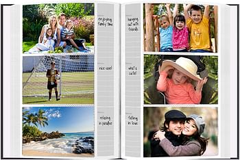 Pioneer Photo 200-Pocket Post Bound Bay Blue Leatherette Photo Album with Gold Accents for 4 by 6-Inch Prints