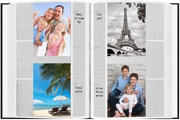 Pioneer BP-200/BK Photo 200-Pocket Post Bound Black Leatherette Photo Album with Gold Accents for 4 by 6-Inch Prints