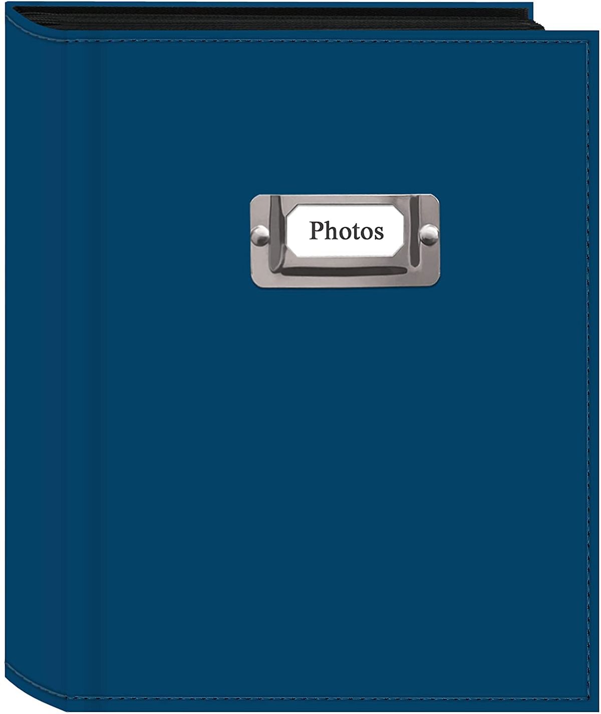 Pioneer Photo 208-Pocket Bright Blue Sewn Leatherette Photo Album with Silvertone Metal I.D. Plate for 4 by 6-Inch Prints