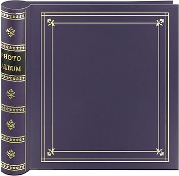 صورة Pioneer 200-pocket لفائف عليه غطاء ألبوم صور لهاتف 4 من المطبوعات 15.24 سم ، باللون الأبيض مقاس قماش جلدي مع باللون الذهبي أنماط للزينة