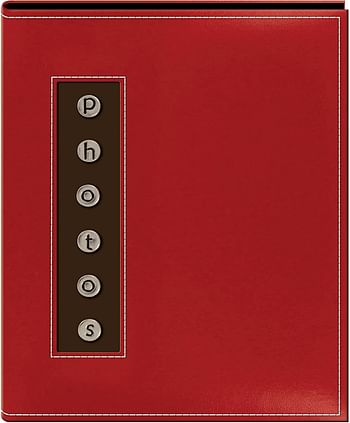 Pioneer Photo Albums CMB-46 Metal Buttons Brag Photo Album (Red)