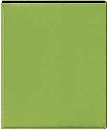 Pioneer CMB-46PP Metal Button "Photo" Sewn Leatherette Cover Brag Album, Green