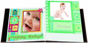 Pioneer Baby Owl Printed Design Post Bound Scrapbook Album 12"X12"-Green