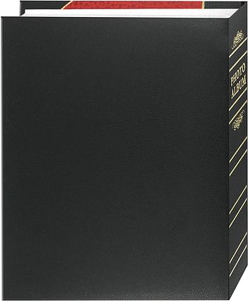 Pioneer Photo Albums BT-68 100-Pocket Leatherette Cover Ledger Style Le Memo Photo Album, 6 by 8-Inch, Red and Black