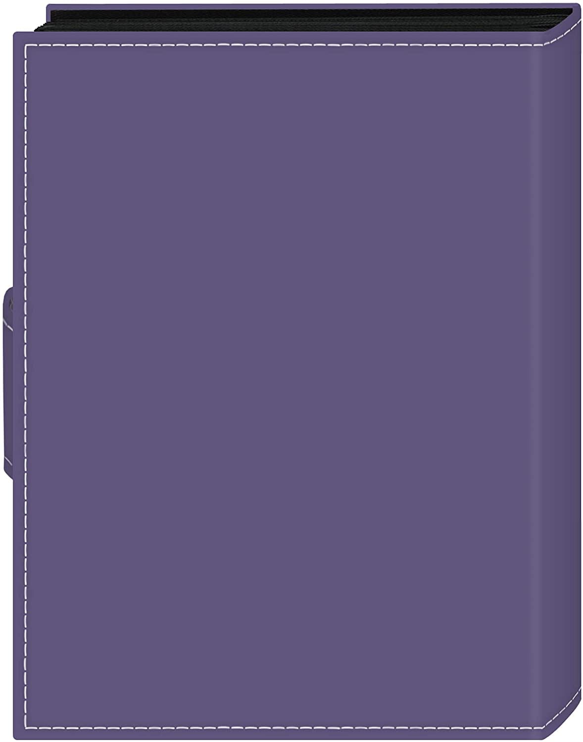 Pioneer EXP-246/L Photo Albums 208 Pocket Sewn Leatherette Cover Album with Embroidery Trim Strap Closure for 4 by 6-Inch Prints, Lavender