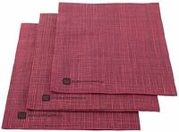 Luxenap Micropoint 2-Ply Dinner Napkins - Soft and Durable 16" x 16" Bordeaux with Black Threads Paper Napkins - Disposable and Recyclable - 1800-CT - Restaurantware