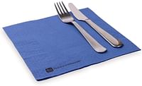 Paper Dinner Napkins, 2 Ply Napkins, Disposable Dinner Napkins - Navy Blue - 16" x 16" - Luxnap Micropoint - 1800ct Box - Restaurantware/Navy Blue/1800 count