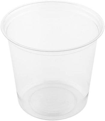 24 oz PLA Plastic To-Go Container - Clear Round Deli Bowl - Compostable and Biodegradable - Lids Available - 500ct Box - Basic Nature Collection