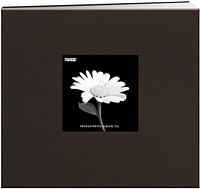 Pioneer MB88CB-FE/CB 8 Inch by 8 Inch Postbound Fabric Frame Cover Memory Book, Brown