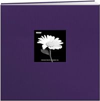Pioneer 12-Inch by 12-Inch Book Cloth Cover Postbound Album with Window, Grape Purple