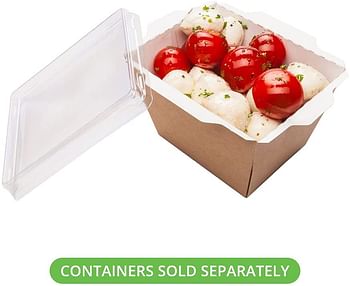 Plastic Lid for Click Lock Take Out Container, To Go Box - Clear - 200ct Box - Cafe Vision - Small - Restaurantware