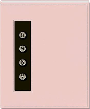 Pioneer BMB-46BP Metal Button "Baby" Sewn Leatherette Cover Brag Album, Baby Pink