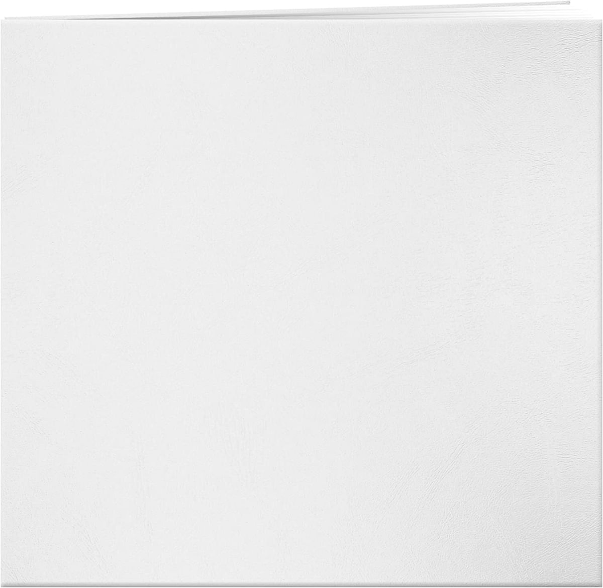 ألبوم صور Pioneer MB-10 Post Bound Leather Cover Memory Book ، 12 في 12 بوصة، أبيض ساطع