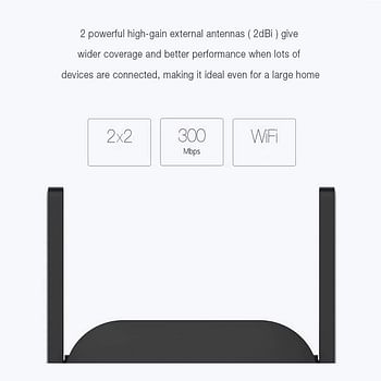 Xiaomi Pro 300Mbps Wi-Fi Repeater Wi-Fi Range Extender Wi-Fi Amplificador APP Control - Black