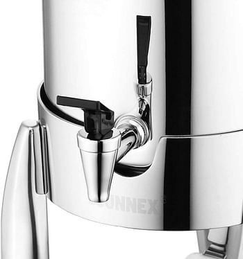 Verona Range Milk Urn/Stainless Steel, With Ice Tube For Cooling/ 5Ltr / 5.3U.S.Qt/ 275 X 200 X 485(H) Mm - U16-1000 Upx By Sunnex/Silver/5 Liter