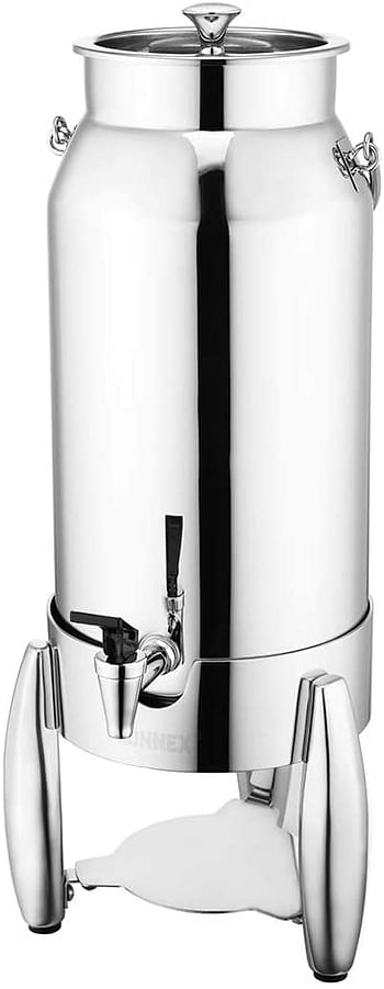 Verona Range Milk Urn/Stainless Steel, With Ice Tube For Cooling/ 5Ltr / 5.3U.S.Qt/ 275 X 200 X 485(H) Mm - U16-1000 Upx By Sunnex/Silver/5 Liter