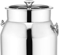 وعاء الحليب فيرونا رينج من ستانلس ستيل مع انبوب ثلج للتبريد من سانيكس - 5 لتر/ 5.3 كوارت امريكي/ 275 × 200 × 485 (ارتفاع) ملم - U16-1000 Upx/ فضي / 5 لتر