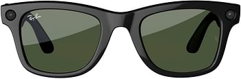 Rayban Meta Wayfarer Sunglasses Shiny Black / G15 Green