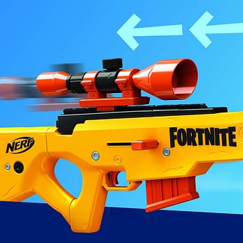 Nerf Fortnite BASR-L Bolt Action, Clip Fed Blaster Includes Removable Scope 6-Dart Clip and 12 Official Nerf Elite Darts