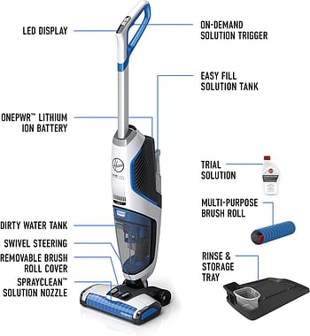 Hoover ONEPWR FloorMate Jet Cordless Hard Floor Cleaner, CLHF-GLME