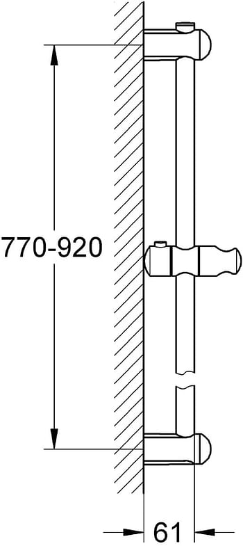 Grohe Shower and Bathroom Fixtures, Euphoria Shower Rail, 900 Mm, 27500000