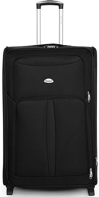 Senator Soft-Shell Checked Luggage 24 Inches Medium Suitcase for Unisex KH108 Ultra Lightweight Expandable EVA With Wheels 2 Checked Luggage 24-Inch - Black
