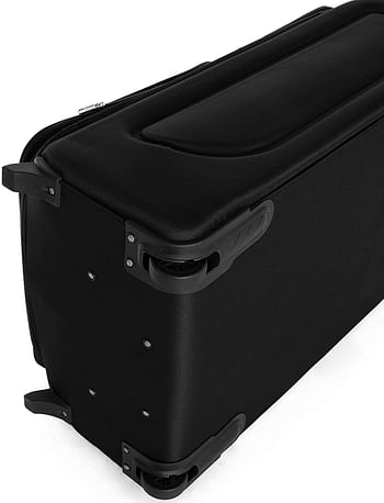 Senator Soft-Shell Checked Luggage 24 Inches Medium Suitcase for Unisex KH108 Ultra Lightweight Expandable EVA With Wheels 2 Checked Luggage 24-Inch - Black