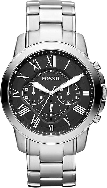 Fossil Mens Quartz Watch, Chronograph and Stainless Steel 44 mm