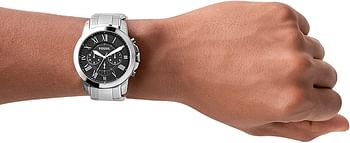 Fossil Mens Quartz Watch, Chronograph and Stainless Steel 44 mm