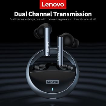 Lenovo LP60 Wireless Bluetooth Headphones, In-ear Sports Earbuds Rotating Design HiFi Sound Quality Low Latency Wide Compatibility