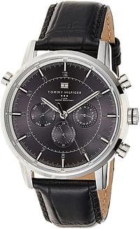 Tommy Hilfiger Harrison Men's Gray Dial Leather Chronograph Watch - 1790875