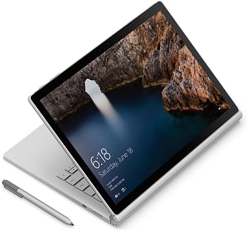 Microsoft Surface Book 1, 13.3"" Screen Display, Core i7-6th Generation 16GB RAM, 512GB SSD ENG KB, Windows,Silver
