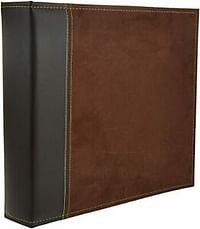 Pioneer 12 Inch by 12 Inch 3-Ring Faux Suede Cover Scrapbook Binder Brown