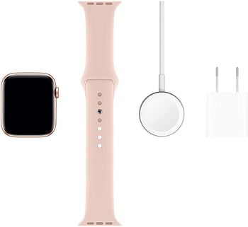 Apple Watch Series 5, 40mm, GPS, Gold Aluminum Case with Pink Sand Sport Band