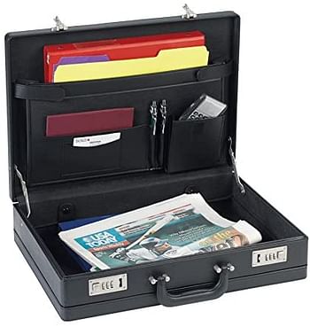 Lorell Expandable Attache Case, Black