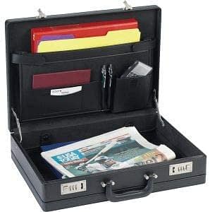 Lorell Expandable Attache Case, Black