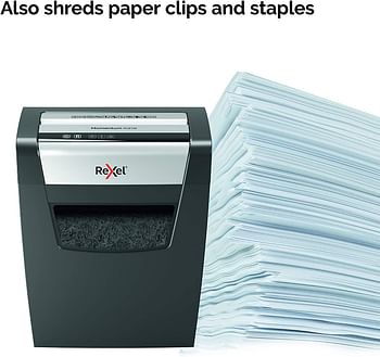 Rexel X308 8 sheets Momentum Cross Cut Paper Shredder, 15 Liter Bin - Black