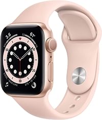 Apple Watch Series 6, 40mm, GPS, Gold Aluminum Case with Pink Sand Sport Band