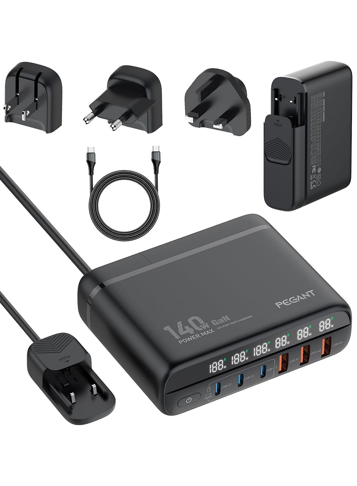 LDNIO A6140C Super Fast Charger – 140W 6-Port GaN Desktop & Wall Charger – The Ultimate Charging Solution