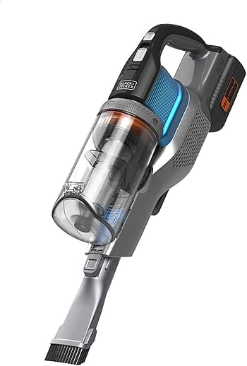 Black+Decker 4-in-1 Cordless Powerseries EXTREME Upright Stick Vacuum Cleaner with 36V, 2.0 Ah Li-Ion Battery, Crevice Tool & Flip-out Brush, Blue - BHFEV362D-GB,/36V 2.0 Ah/Blue