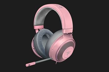 Razer Kraken Quartz Edition - Gaming Headphones for PC, PS4, Xbox One and Switch with 50 mm Drivers and Cooling Gel-Infused Cushions - Pink