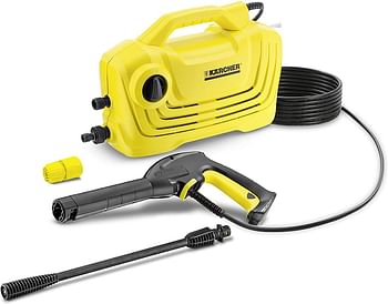 Compact Pressure Washer 100 bar, 1200W for Car, Bicycle and Home Cleaning, Karcher K1 Horizontal