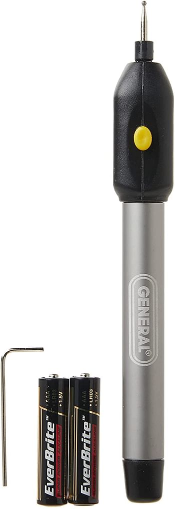 General Tools Cordless Engraving Pen for Metal - Diamond Tip Etching Tool for Engraving Toys, Sporting Goods, & Glass Gifts