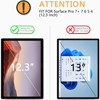 OMOTON Screen Protector Compatible with Surface Pro 6  Surface Pro 5th Generation Surface Pro 4 Tempered Glass High Responsivity Scratch Resistant High Definition