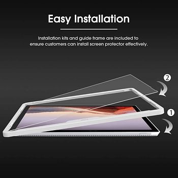 OMOTON Screen Protector Compatible with Surface Pro 6  Surface Pro 5th Generation Surface Pro 4 Tempered Glass High Responsivity Scratch Resistant High Definition