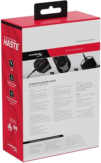 Hyper X Pulsefire Haste Gaming Mouse- Black